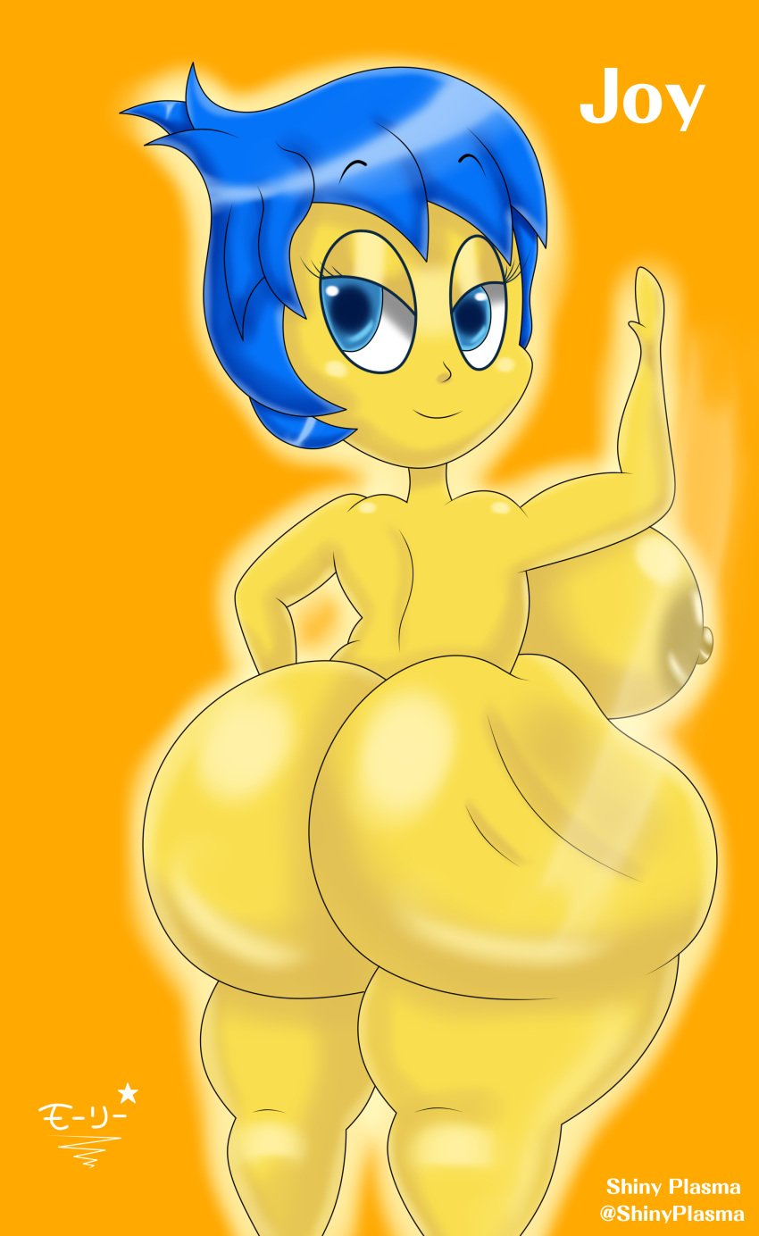 1girl 1girl alternate_version_available ass big_ass big_ass big_breasts blue_eyes blue_hair breasts completely_naked completely_naked_female completely_nude completely_nude_female disney female_only huge_ass huge_ass inside_out inside_out_2 joy_(inside_out) looking_at_viewer looking_back naked_female nipples nude nude nude_female pixar short_hair short_hair_female solo_female solo_focus superstarplasma tagme yellow_body yellow_skin
