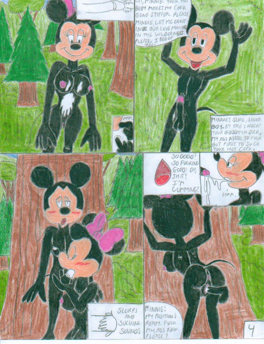 1boy 1girl 1girl ass comic cum cum_on_body cum_on_breasts disney disney_channel forest male mickey_mouse mickey_mouse_shorts minnie_mouse mouse nude nude shrekrulez sucking_penis