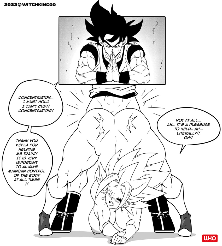 3_girls ass ass_focus bitch black_hair caulifla cheating_(relationship) closed_eyes doggy_position dragon_ball dragon_ball_super earrings female_pervert female_sub full_body fusion hooker kale_(dragon_ball) kefla_(dragon_ball) legs legs_apart long_legs nude pervert potara_earrings potara_fusion prostitute prostitution sex sex_from_behind son_goku submission vaginal