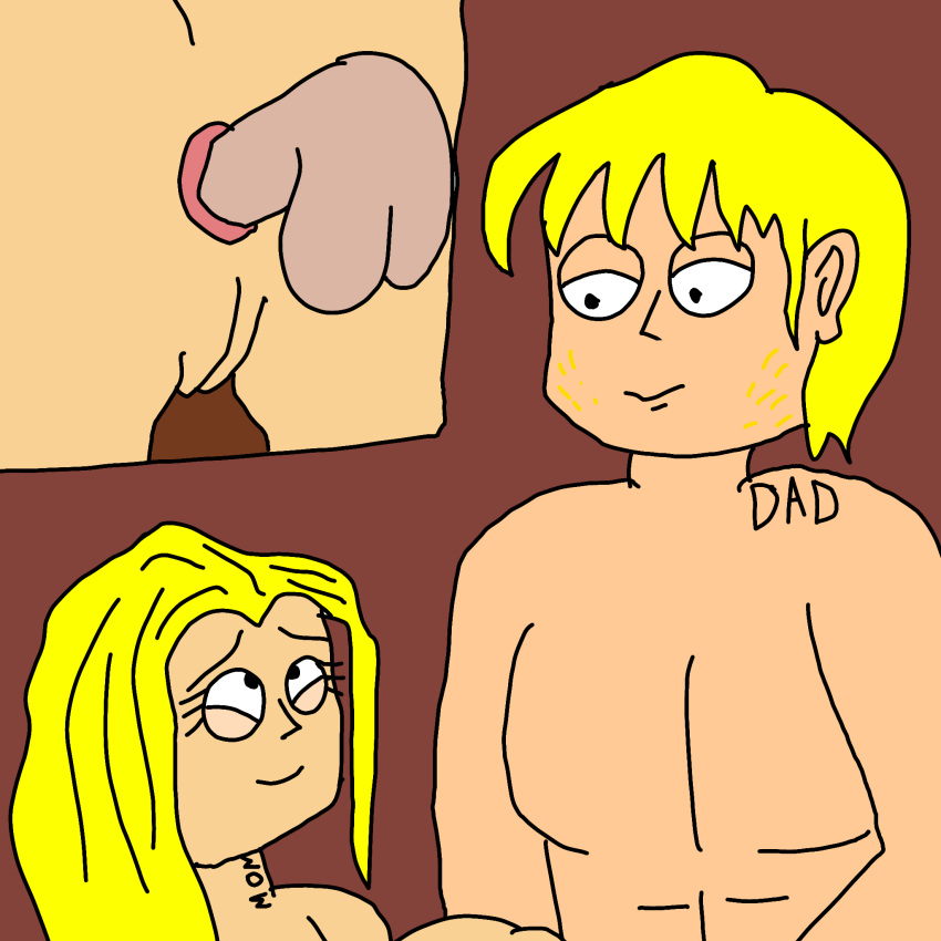 anal bedroom cyan_eyes dad goanimate mandy mandy_(goanimate) mom parent raping yellow_hair