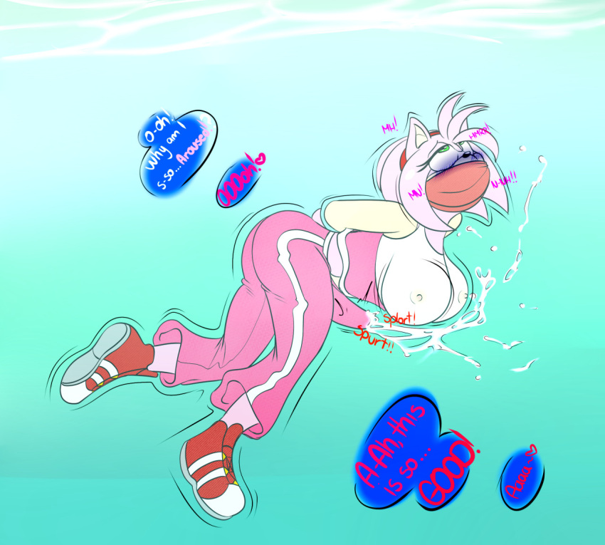 1futa air_bubbles amy_rose anthro aquaphilia arms_behind_back aroused bondage bouncing_breasts breasts bubbles bulge clothed cum cum_in_water cum_through cum_through_clothes dialogue drowning ejaculation english_text erect_nipples erection fetish furry futanari gagged handsfree_ejaculation hedgehog huge_breasts moaning nipple_bulge nipples ocean pants sea sega shoes solo sonic_(series) sonic_riders sonic_the_hedgehog_(series) sound_effects speech_bubble tank_top text underwater water wet.