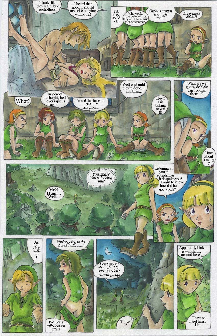 1girl bad_zelda_ii bed big_breasts breasts clothing comic dress fado fado_(ocarina_of_time) kokiri link link_(a_link_to_the_past) link_(ocarina_of_time) male missionary_position naked nintendo nude ocarina_of_time pale_skin panties passage pregnant princess_zelda sex the_legend_of_zelda zelda_(a_link_to_the_past) zelda_(ocarina_of_time)