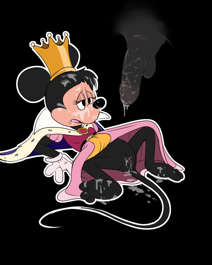 1girl 2019 anthro balls cum cum_in_pussy cum_inside cum_on_face disney duo humanoid_penis male mammal mickey,_donald,_goofy:_the_three_musketeers_(2004) minnie_mouse mouse penis pussy rodent solo_focus straight torinsangel