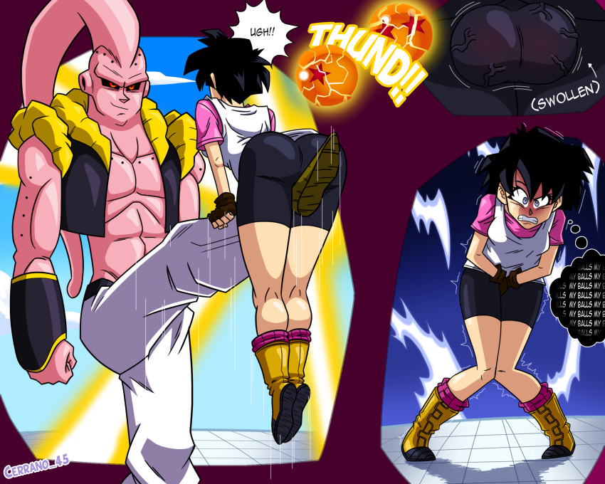 1boy 1girl 1girl ass ass_focus attractive beautiful_female beautyful bitch black_hair black_shorts bodysuit dragon_ball dragon_ball_z excited excited_for_sex exhibitionism female_focus female_pervert female_pov female_pubic_hair female_sub full_body hooker imminent_sex imminent_vaginal majin_buu perfect perfection pervert prostitute prostitution provocating provocative pussy sex_invitation sexually_suggestive short_hair shorts submission videl