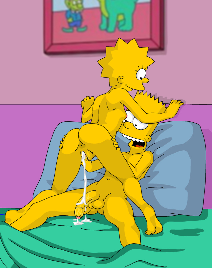 after_sex anus ass bart_simpson brother_and_sister cum_in_pussy evilweazel_(artist) incest lisa_simpson penis pussy the_simpsons