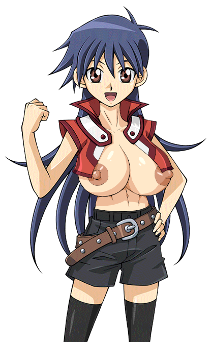 big_breasts bimbo blair_flannigan blue_hair breasts gigantic_breasts huge_breasts huge_nipples large_breasts nipples rei_saotome saotome_rei short_stack shortstack topless yu-gi-oh! yu-gi-oh!_duel_links yu-gi-oh!_gx