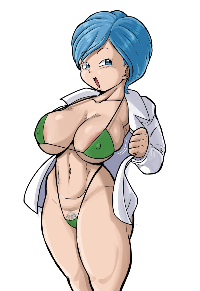 1girl 1girl attractive beautiful_female beautyful big_breasts bikini bitch blue_hair bodysuit breasts bulma dragon_ball dragon_ball_super excited excited_for_sex exhibitionism female_focus female_pervert female_pov female_pubic_hair female_sub femdom hooker nipples perfect perfection pervert prostitute prostitution provocating provocative sex_invitation sexually_suggestive short_hair submission