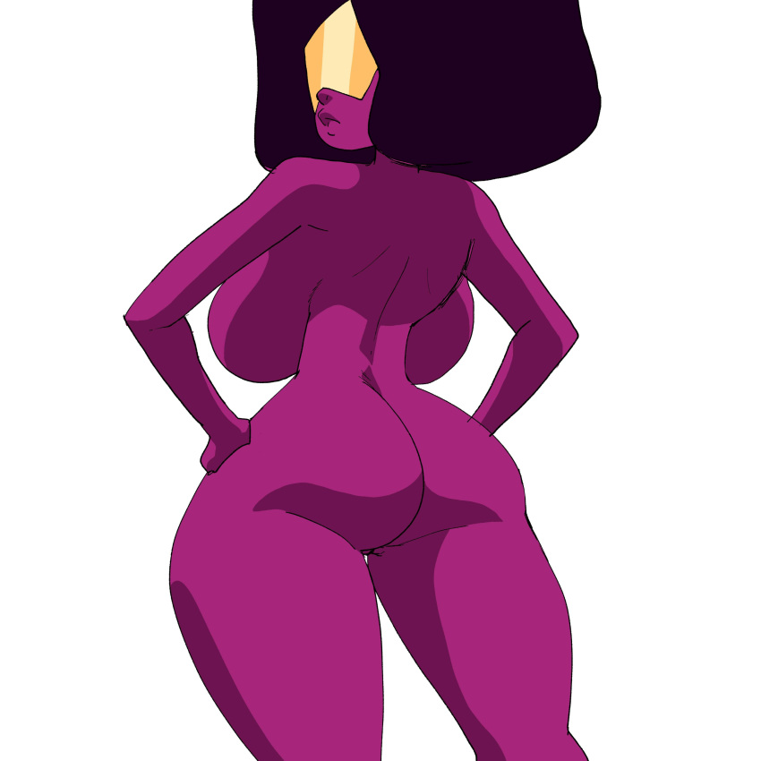 1girl 1girls afro areola bed big_areola big_breasts big_breasts big_breasts breasts completely_nude_female coolerinker female_only garnet_(steven_universe) gem_(species) grin hand_on_hip hands_on_hips inker_comics inkershike kneel kneeling_on_bed large_areolae looking_at_viewer navel nipples nude_female pussy smile smiling_at_viewer source_request steven_universe thick_thighs