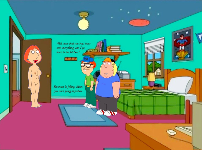 big_breasts chris_griffin edit erect_nipples family_guy lois_griffin nude shaved_pussy thighs