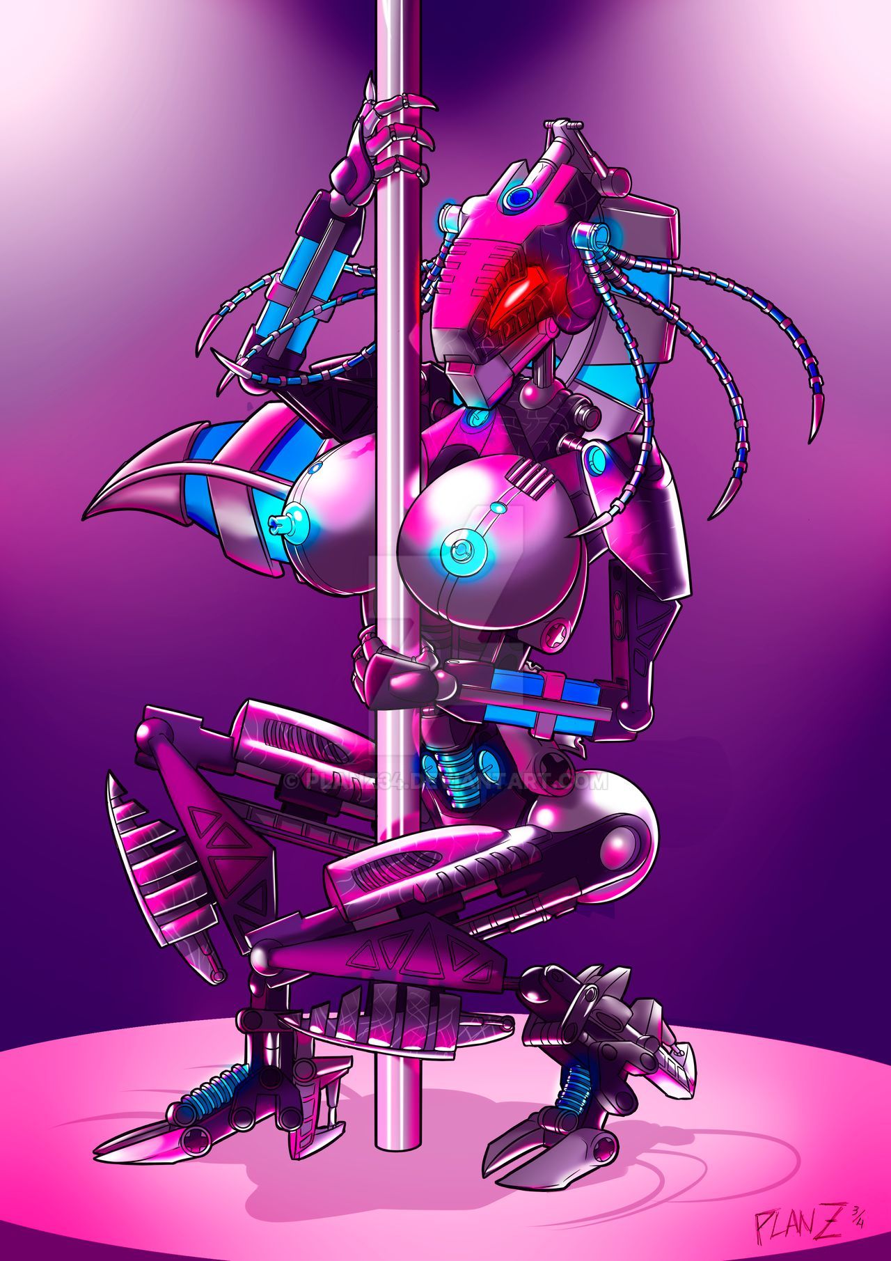 1girl alternate_version_available android anthro armor artist_signature ass ass_grab big_ass big_breasts bionicle black_skin blue_eyes breasts bust cute cyborg_(designation) fanart glowing glowing_eyes glowing_nipples huge_breasts humanoid lego legs lipstick long_legs mechanical mechanical_parts nipples non-human non-mammal_breasts planz34 pole pole_dancer pole_dancing purple_lipstick red_eyes robot robot_girl robot_humanoid roodaka signature smooth_skin solo_female stripper_pole tall_girl thighs vortixx watermark wide_hips