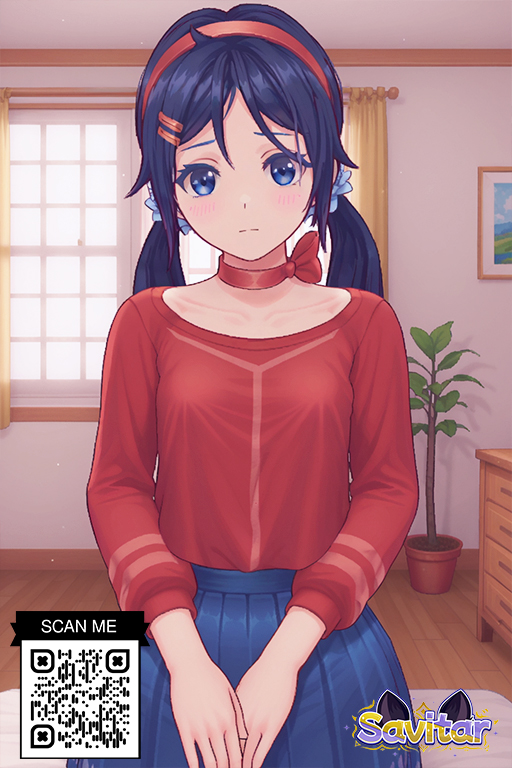 1girl 1girl 1girl ai_generated bangs black_hair blue_eyes blue_hair blue_skirt blush bow breasts choker closed_mouth clothing curtains flower_pot hair_ornament hair_scrunchie hairband hairclip indoors littlehentai long_hair long_sleeves looking_at_viewer low_twintails miside mita own_hands_together plant pleated_skirt potted_plant red_bow red_choker red_hairband red_shirt savitar savitar_(artist) scrunchie shirt skirt standing tied_hair twin_tails window wooden_floor