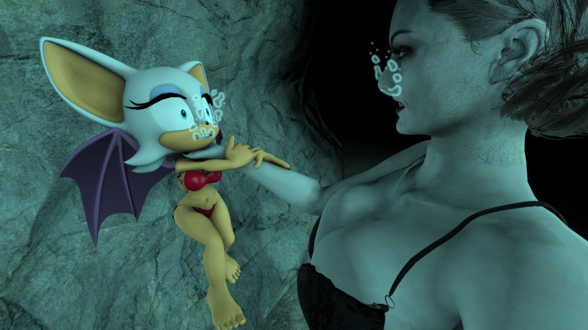 2girls 3d 3d_(artwork) air_bubbles alcina_dimitrescu anthro asphyxiation barefoot bat black_bra bra breasts bubbles capcom cave c*****g cleavage crossover drowning drunk_crowley feet female female_only furry giantess gigantic_breasts humanoid navel panties red_bra red_panties red_underwear resident_evil resident_evil_8:_village rouge_the_bat sega size_difference smaller_female sonic_(series) sonic_the_hedgehog_(series) source_filmmaker underwater underwear vampire water