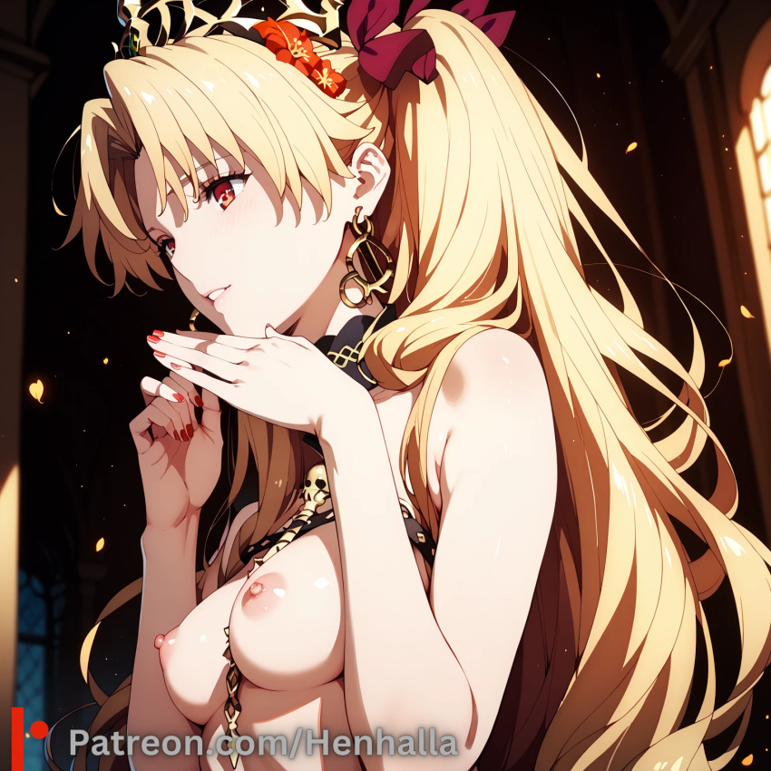 1girl 1girls ai_generated big_breasts breasts dress ereshkigal_(fate) henhalla solo_female young younger_female