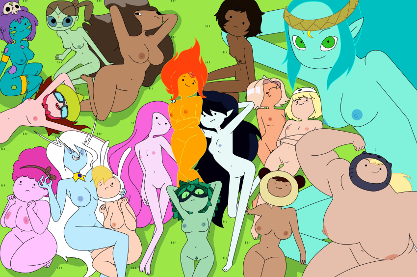 1girl 6+girls rn2021 rnadventure_time rnanthro rnaunt_lolly rnbear ^_^ absurd_res adventure_time anthro armpits aunt_lolly bear betty_grof big_breasts black_hair blonde_hair blue_body blue_skin breasts bronwyn bronwyn_(adventure_time) brown_hair bunny_hood candy candy_people_(at) canid canine canis canyon canyon_(adventure_time) cartoon_network celina celina_(adventure_time) cleft_of_venus clothing curvy_female dark-skinned_female dark_body dark_skin dessert doctor_princess domestic_dog dr._pizza_boi drpizzaboi drpizzaboi1 elemental_creature elemental_humanoid elise elise_(adventure_time) fake_screenshot female female_only fionna_the_human fionna_the_human_girl fire fire_creature flame_princess flaming_hair food food_creature food_hair furry giantess grass green_eyes green_skin grey_skin group hat headgear headwear hi_res human humanoid humanoid_pointy_ears huntress_wizard hybrid hyooman_tribe ice_queen ice_queen_(adventure_time) inkershike jungle_princess large_group larger_female leaf_hair living_candy lying mammal marceline marceline's_mom marceline_abadeer medium_breasts milf minerva_campbell minerva_campbell_(adventure_time) multiple_females multiple_girls muscular muscular_female nipples nude on_back on_model orange_body orange_skin outside pink_body pink_hair pink_skin plant pointy_ears princess_bubblegum pseudo_hair rainicorn samantha samantha_(adventure_time) short_hair sitting size_difference skinny skinny_female small_breasts style_emulation style_imitation style_parody stylized susan_strong thigh_gap vampire white_hair